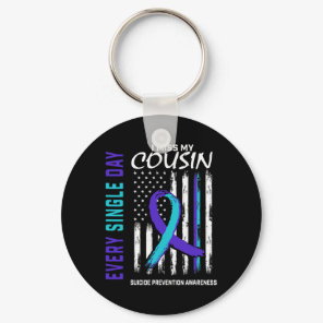 I Miss My Cousin Suicide Awareness Prevention Amer Keychain