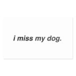 i miss my dog rectangular sticker