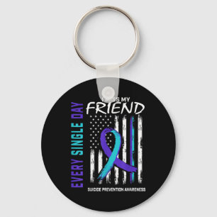 I Miss My Friend Suicide Awareness Prevention Amer Keychain