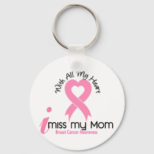 I Miss My Mom Breast Cancer Keychain