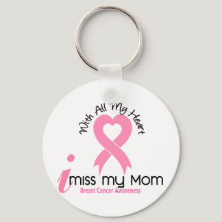 I Miss My Mom Breast Cancer Keychain