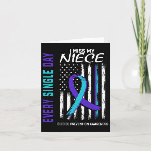 I Miss My Niece Suicide Awareness Prevention Ameri Card