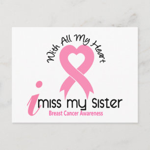 I Miss My Sister Breast Cancer Postcard