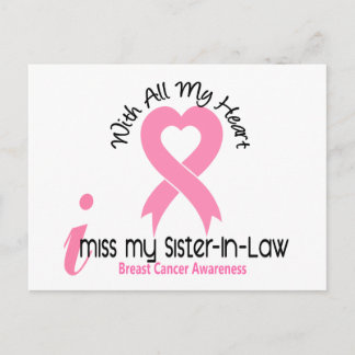 I Miss My Sister-In-Law Breast Cancer Postcard