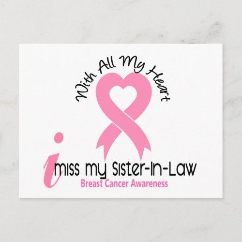I Miss My Sister_In_Law Breast Cancer Postcard