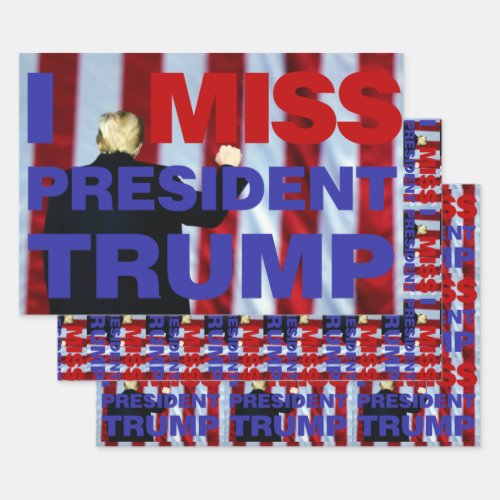 I Miss President Trump Wrapping Paper Sheets