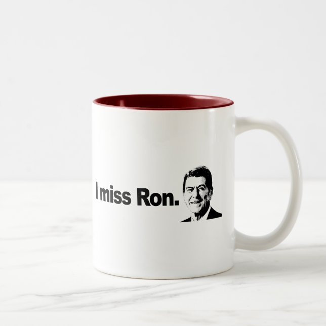I MISS RON 2 Two-Tone COFFEE MUG (Right)