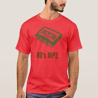 80s MP3 Funny Music Cassette Tee for Adults