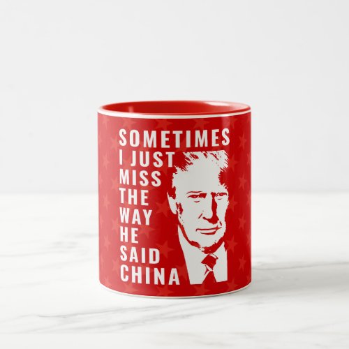 I Miss Trump Pro trump 2024 anti Biden  Two_Tone Coffee Mug