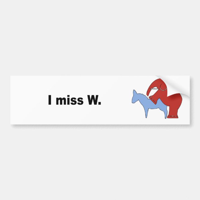 I miss W Bumper Sticker (Front)