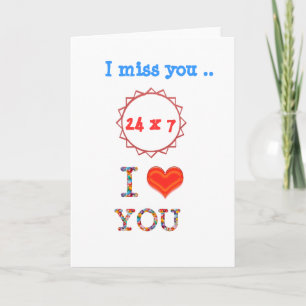 I miss YOU - A gift of expression n impact of love Holiday Card