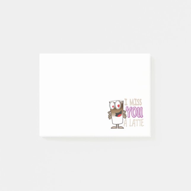 I Miss You a Latte Post-it Notes (Front)