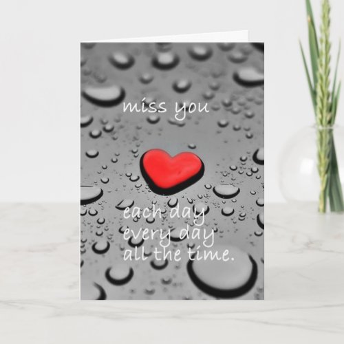 I MISS YOU AND I WANT YOU  CARD