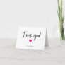 I Miss You | Any Background Color with Heart Card