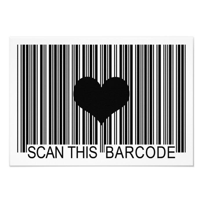 I MISS YOU BARCODE INVITATION