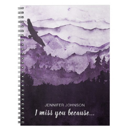 I miss you because Grief Keepsake Journal