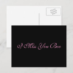 "I Miss You Boo" Postcard | Zazzle