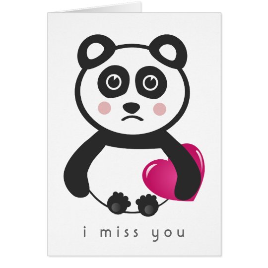 I miss you card