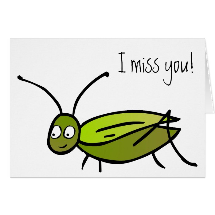 I miss you Cricket Card