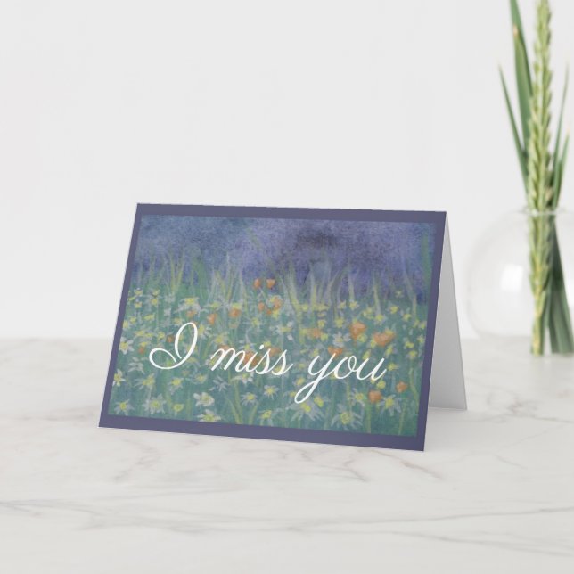 I miss you daisies card (Front)