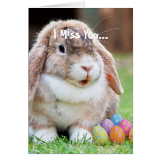 Missing You Bunny Cards | Zazzle