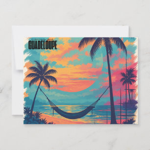 "I miss you Guadeloupe" - Sunset & Hama Postcard