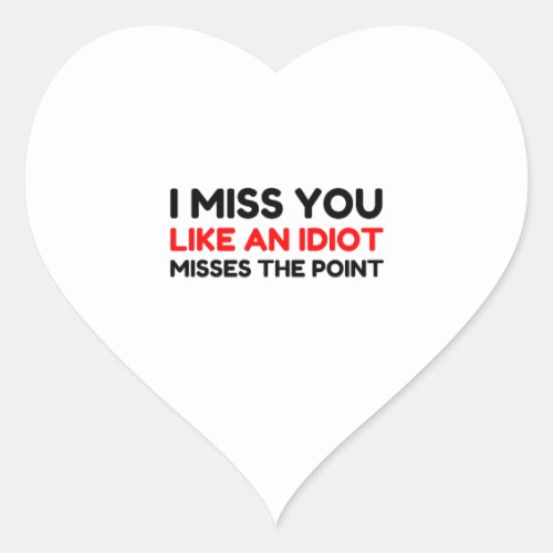 I Miss You Heart Sticker