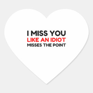 I Miss You Heart Sticker