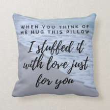 I miss you hug me pillow
