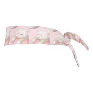 I Miss You: Kawaii Sleeping Cat Cupcake Art Tie Headband