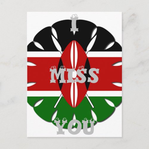 I Miss You Kenya Postcard