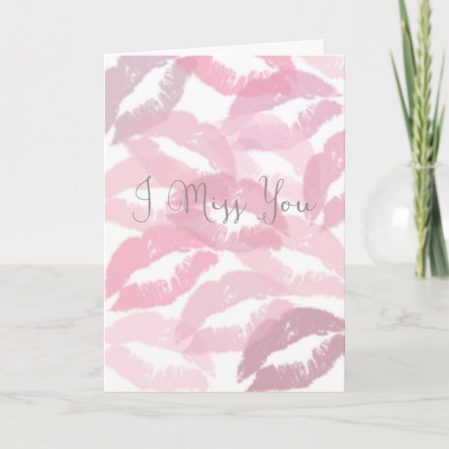 I Miss You Kisses Card (Front)