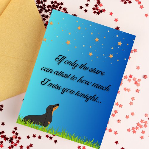 I Miss You Long Distance Relationship Card