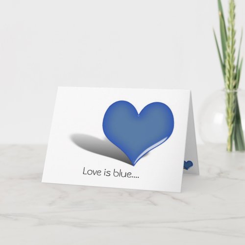 I Miss You  Love Is Blue Holiday Card
