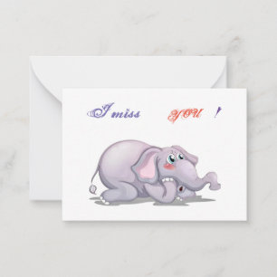 I miss you note card