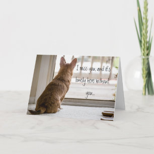 I Miss You Note Card