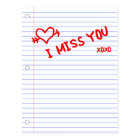 I Miss You Heart Postcard | Zazzle.com