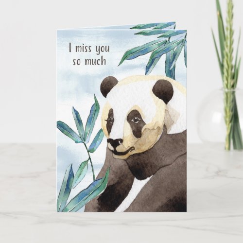 I Miss You Panda Bear Card