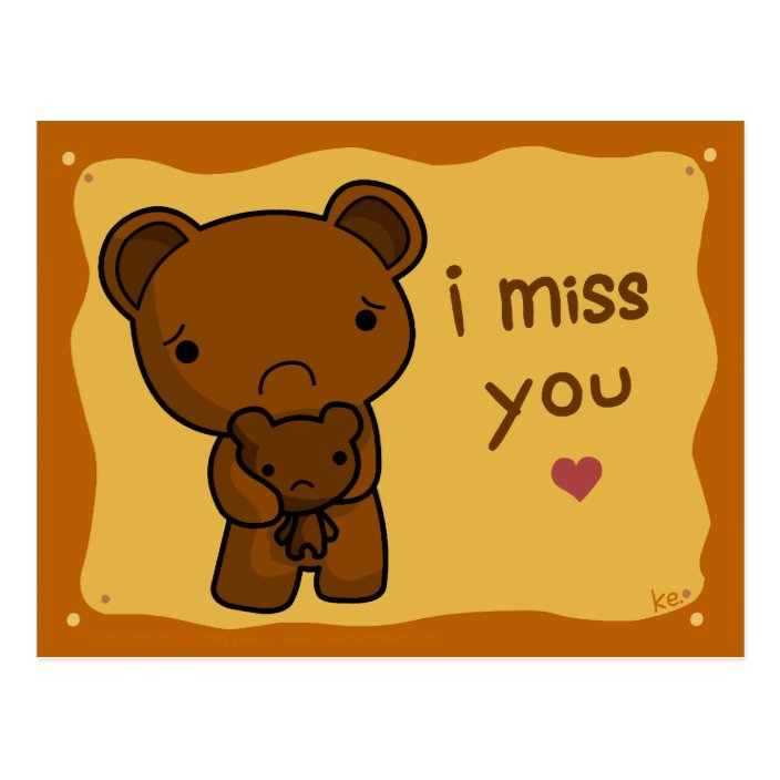 I Miss You Postcard | Zazzle.com