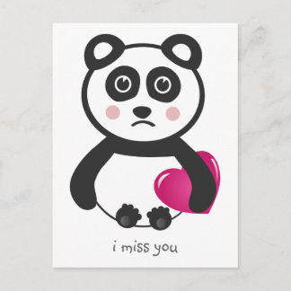I miss you postcard