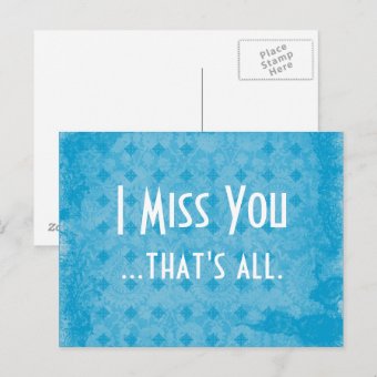 I miss you postcard | Zazzle