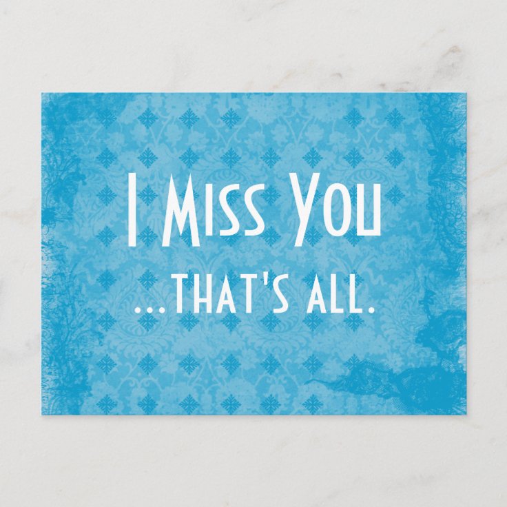 I miss you postcard | Zazzle