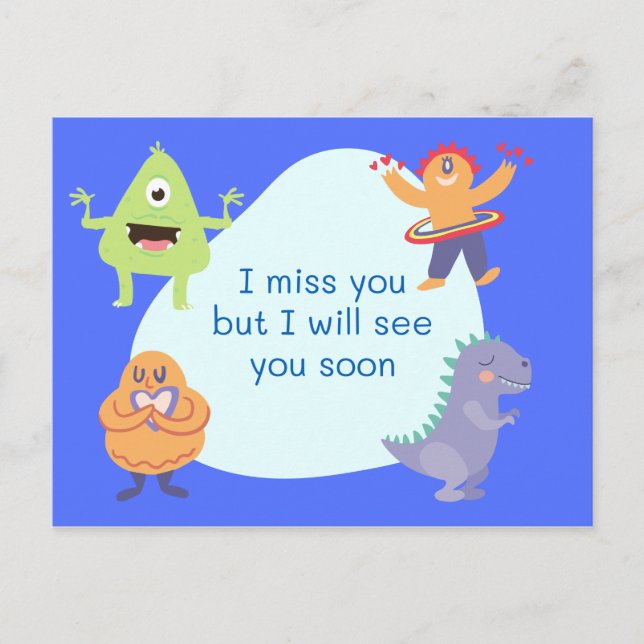 I miss you postcard (Front)