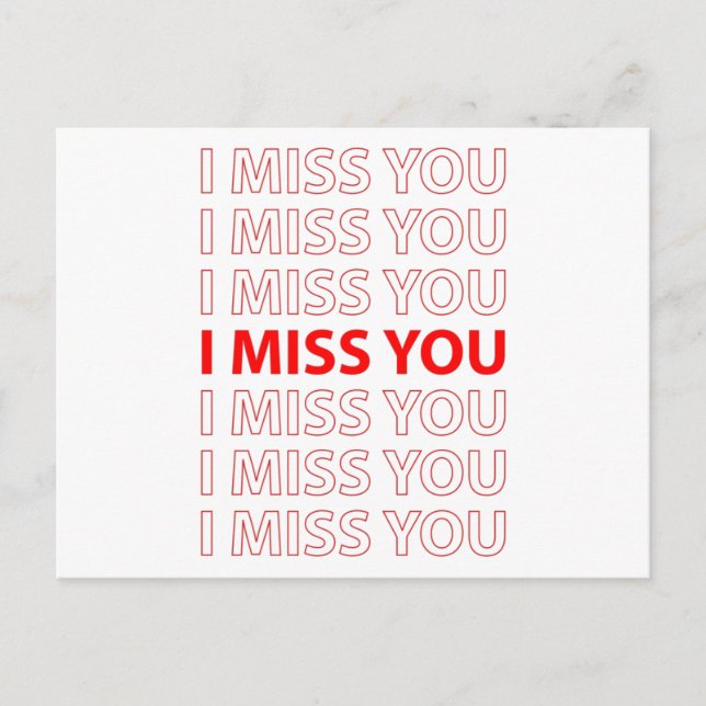 I MISS YOU POSTCARD (Front)