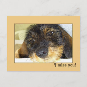I miss you postcard