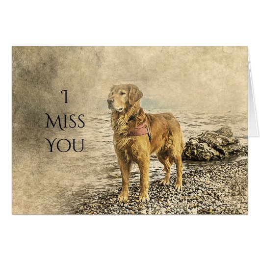 I MISS YOU SAD DOG CARDS (Front Horizontal)
