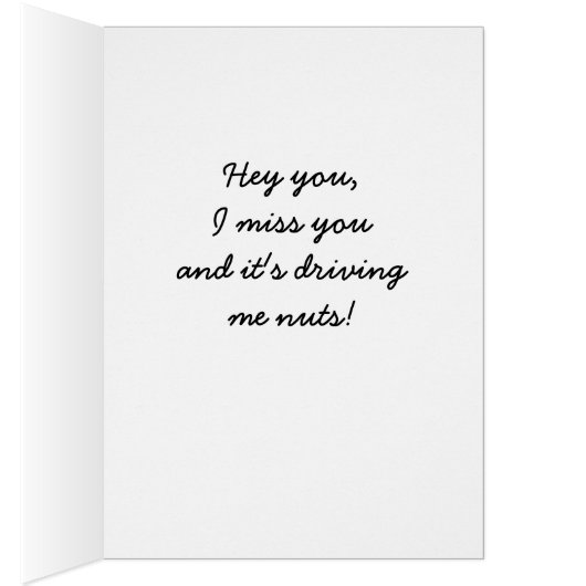 I Miss you Squirrel Photo Card (Inside (Right))