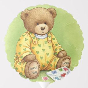 I Miss You, Teddy Bear, by Natasha Us   Balloon