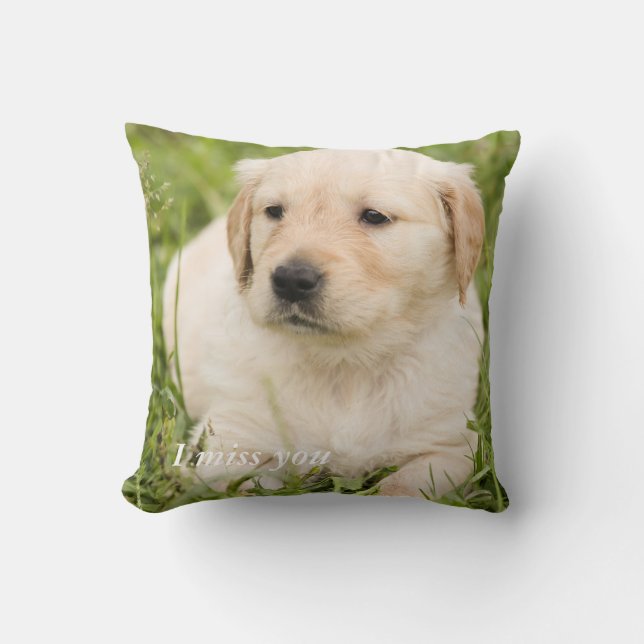 I miss you throw pillow (Front)
