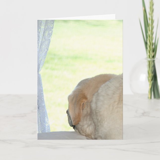 I miss you yellow lab card (Front)